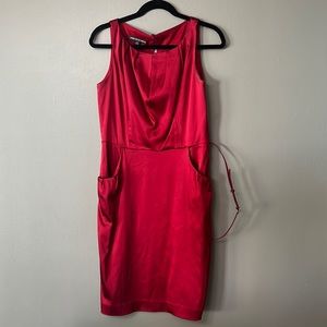 Deep red dress
